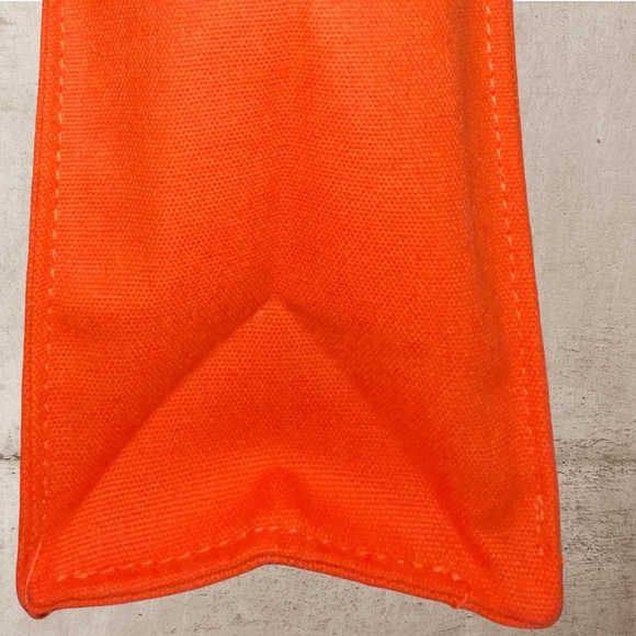 Orange Tote Bag with Smile Design - Picture 3 of 5